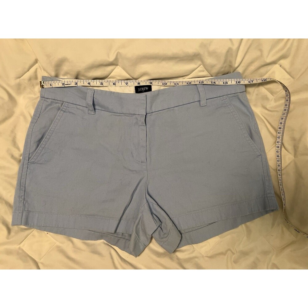 J.Crew Reimagined Chino Shorts Light Blue Flat Front 100% Cotton Women’s Size 6